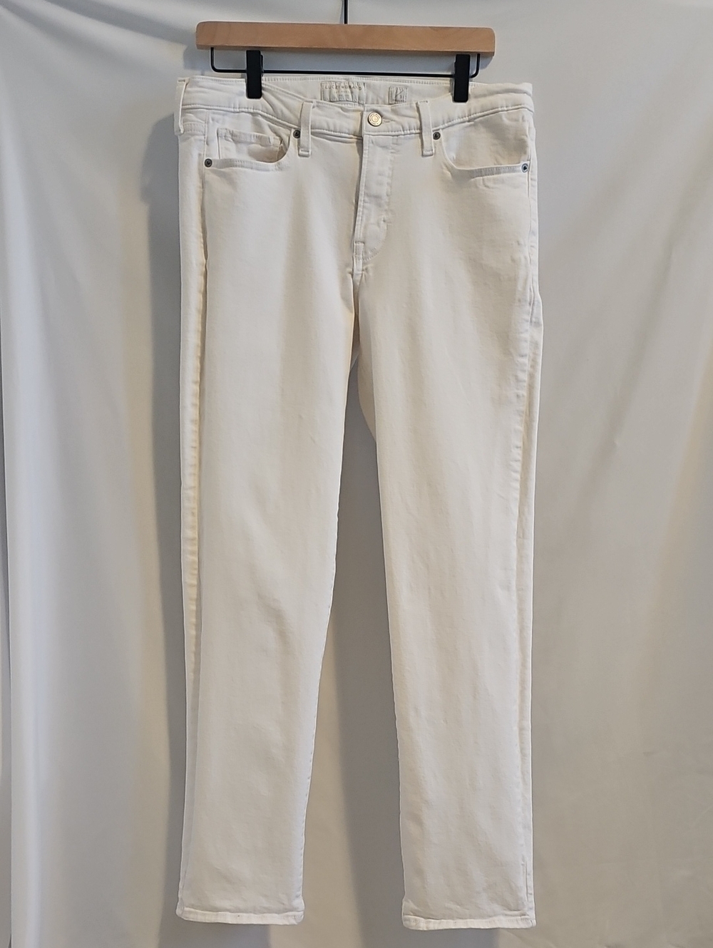 Lucky Brand Women's White Denim Classic Straight Jeans Sz 12